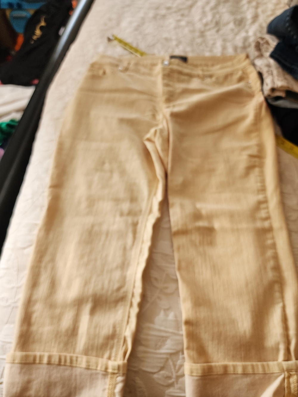 Chico's Wide-Leg Trousers in Light Tan